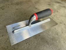 Concrete Finishing Trowel 11” X 4-1/2” Drywall Plastering W/Soft Grip Handle