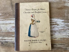 Vintage recipe booklet Walter Baker & Co chocolate and breakfast cocoa 1928