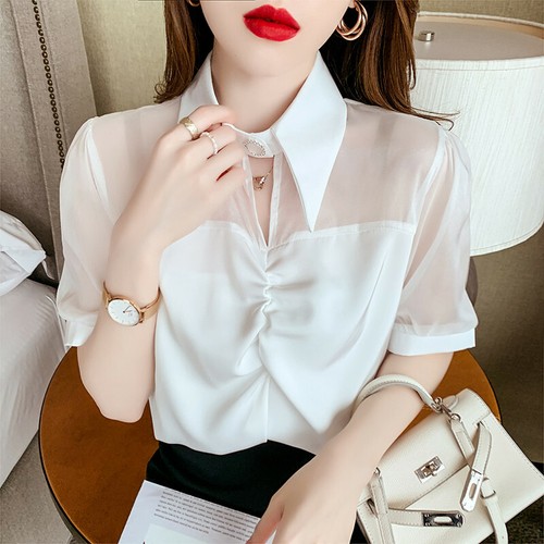 Womens Through Collared Tops Summer 