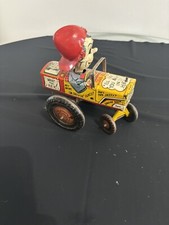 VINTAGE UNIQUE ART RODEO JOE TIN LITHO WIND-UP TOY - MADE IN USA! 1930s