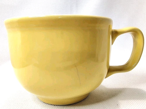 VTG  Homer Laughlin China Co Yellow Jumbo Mug Soup Cup Coffee Made in USA 1999