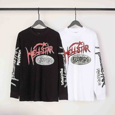 Hell Studios star Records Crewneck INS same Style Mens Long Sleeve T-shirt