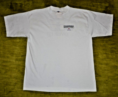 Vintage 90s Columbia Graphic Tee Fishermen Are Born Honest USA Men's 2XL NWT