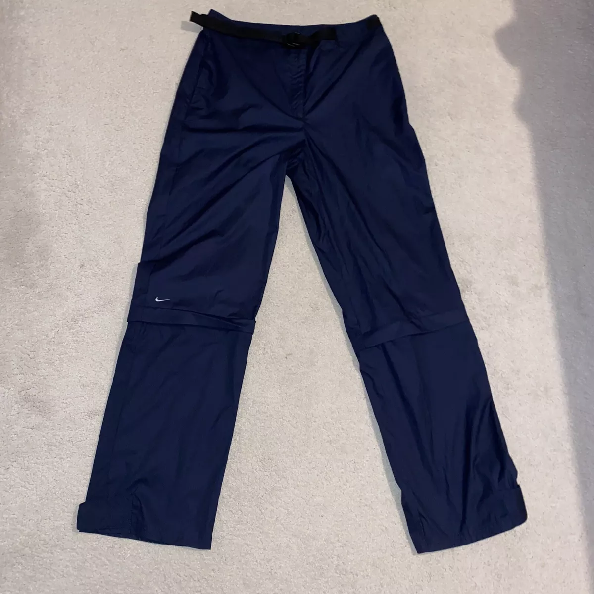 Nike Womens Zip Off Bottoms golf Hiking Outdoor Capri trousers navy Clima Fit M