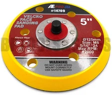 5" SANDING PAD HOOK & LOOP FACE FOR DA SANDER PALM D/A SANDER SANDING DISC