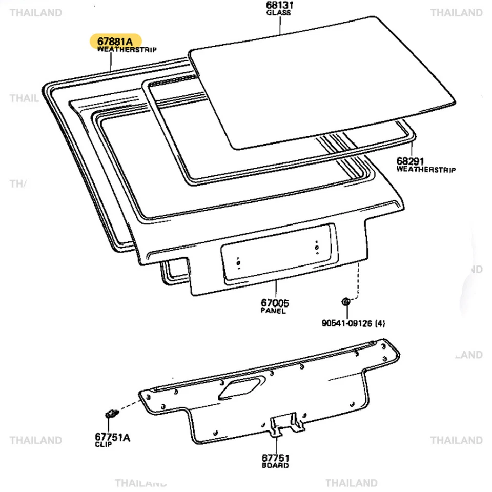 Fits Toyota Starlet P60 KP60 3Dr 1982 1984 Door Trunk Weatherstrip Rubber Seal - Изображение 2 из 4