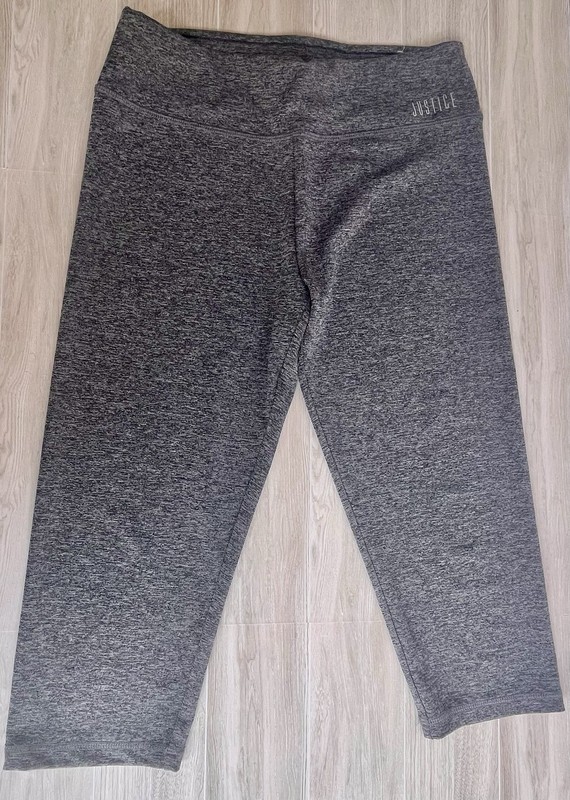 Girls Justice Size 18 Gray Capris Activewear Pull On