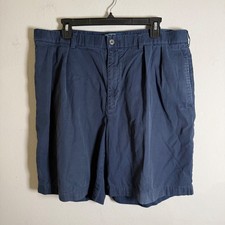 Polo Ralph Lauren Mens Blue Pleated Chino Shorts 100 Cotton Size 38 RN41381
