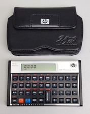 HP 12c Platinum Financial Calculator 25th Anniversary Edition w/ Carrier, Tested