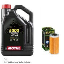 TE449 Oil and Filter Kit Motul 5000 10w40 4L Husqvarna 2013 Inc Washer 9.19 per litre