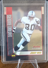 Bowman Chrome Jerry Rice #55 Oakland Raiders 2002 NFL Football Trading Card