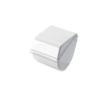 PORTAROTOLO CARTA IGIENICA A GUSCIO CHIUSO PORTA ROTOLO BAGNO BIANCO ANTIGRAFFIO