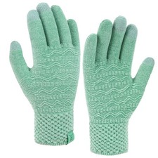 Winter Gloves for Women Cold Weather with Touch Screen Chenille Knit Thermal ...