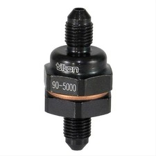 Tilton 90-5000 Fuel Check Valve Black Aluminum -3 An Male To -3 An Male Each