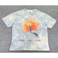 Jungles Jungles Get Off My Cloud Tie Dye Graphic T-Shirt Mens XL Blue Streetwear