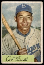 1954 Bowman Carl Furillo Brooklyn Dodgers #122