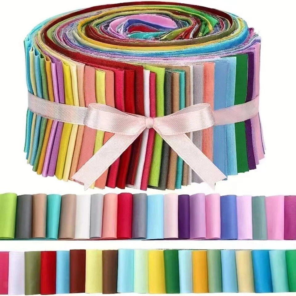 40 Pieces Jelly Rolls Fabric Jelly Roll up Craft Quilting Precut DIY Crafts - image 4 of 4