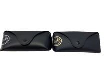2 Ray Ban Genuine Black Eyeglasses Case Gold And Silver Print Cases Only