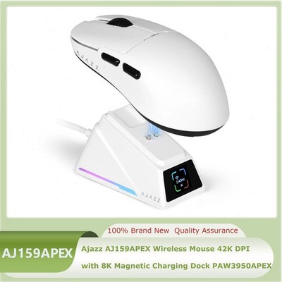 AJAZZ AJ159 APEX Tri-Mode Wireless Gaming Mouse with 8K Magnetic Charging Dock