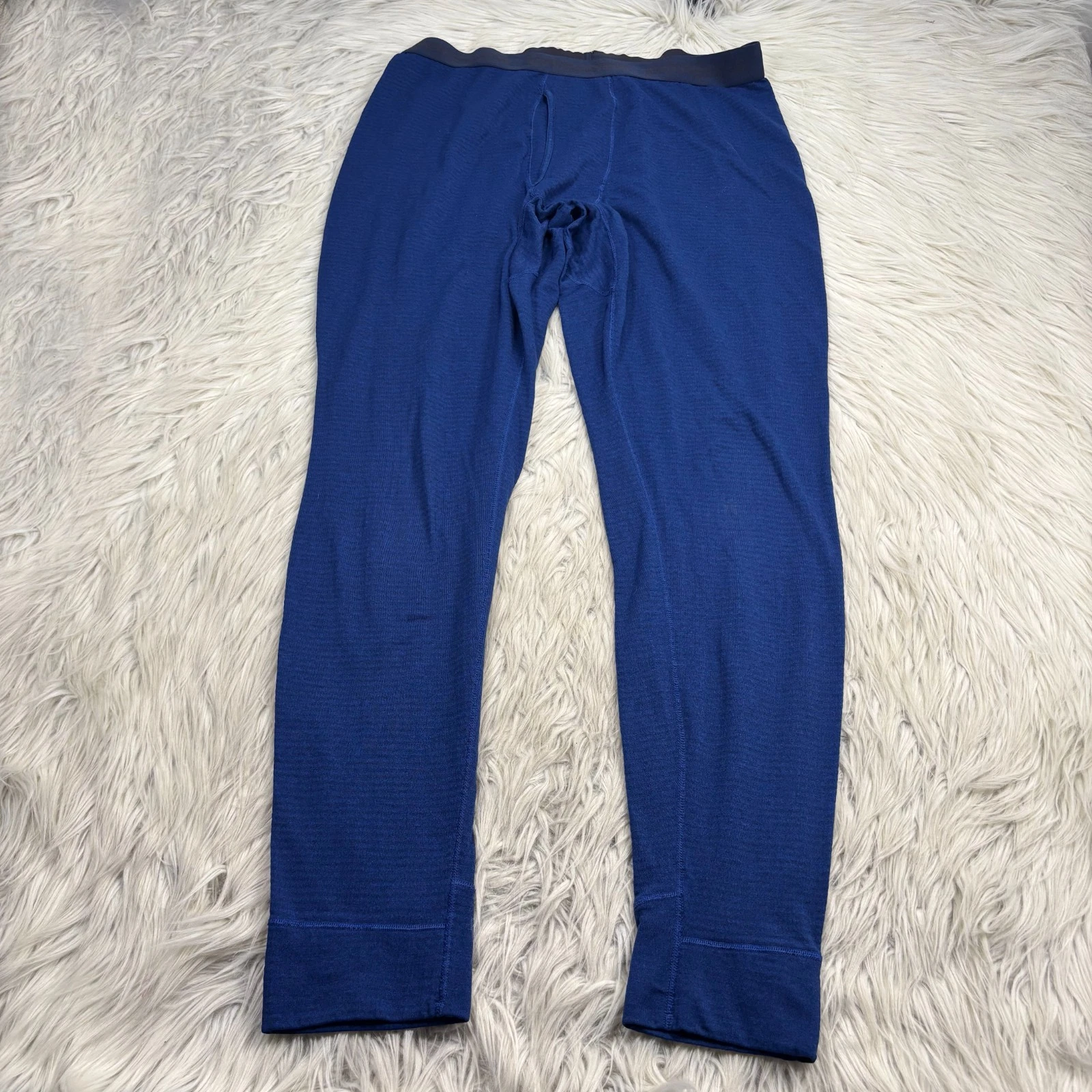 Patagonia Men's L Blue Thermal Weight Capilene Base Layer Pant Camping Hiking