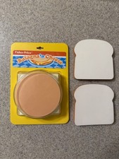 Vtg 1987 Fisher Price Fun With Food Bologna  n Cheese Set  2 Slices Of Bread