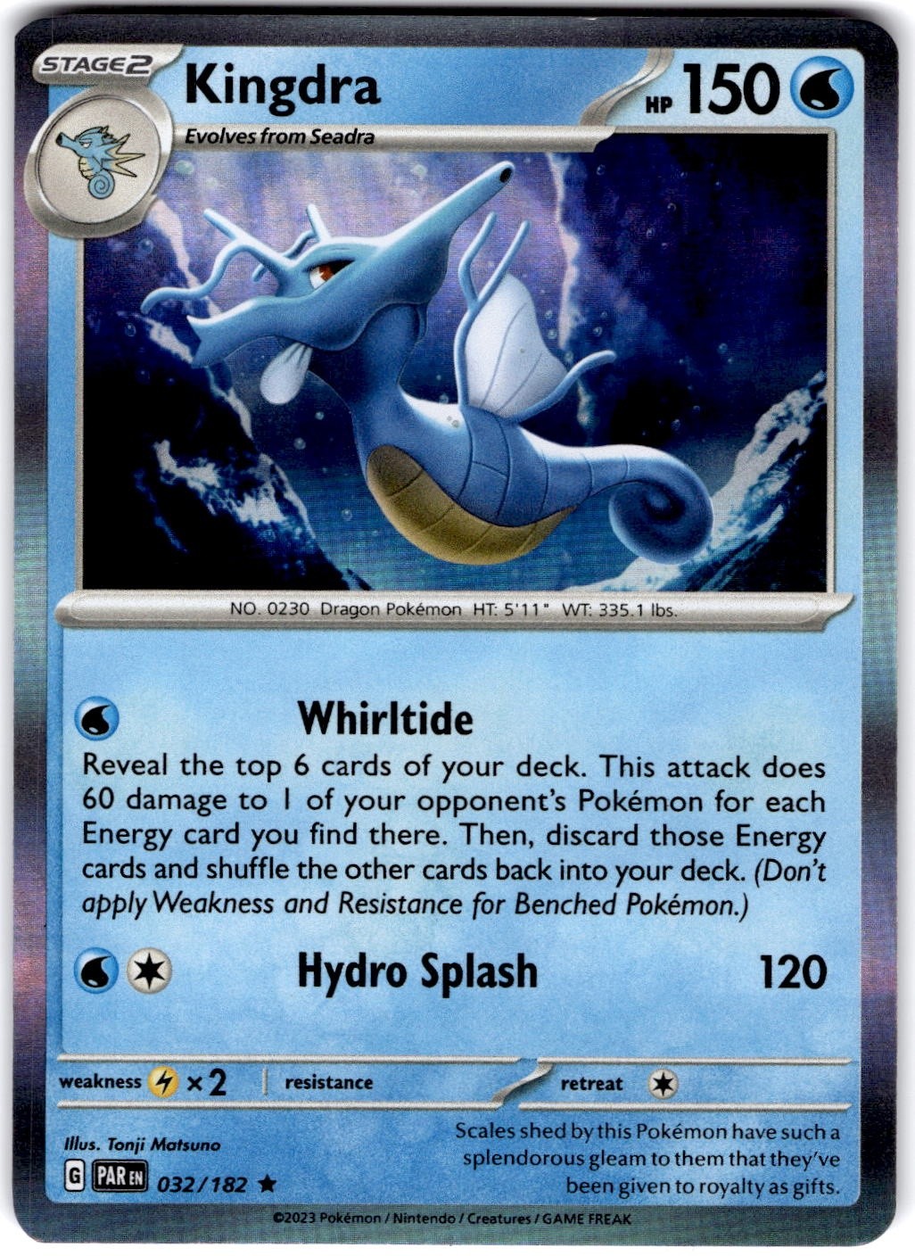 Pokemon Kingdra Paradox Rift 32/182 Normal Holo Near Mint English