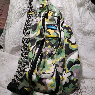 Kavu Rope Sling Bag Vtg Floral Hard To Find Print.   Limited Edition 