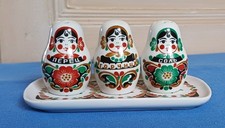 Service à Condiments Matriochka Poupées russes Porcelaine URSS