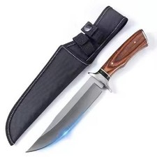 Handmade 12 Inches Bowie Knife Full Tang Fixed Blade Knife with Sheath Hunting