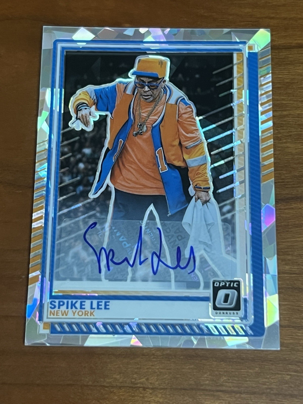 2025-26 Donruss Optic Spike Lee Cracked Ice Auto #/25 New York Knicks