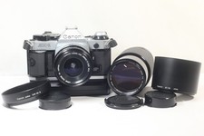 AS IS Canon AE-1 Program 35mm SLR FD 28mm 1:3.5 S.C. FD 70-210mm F/4 Lens