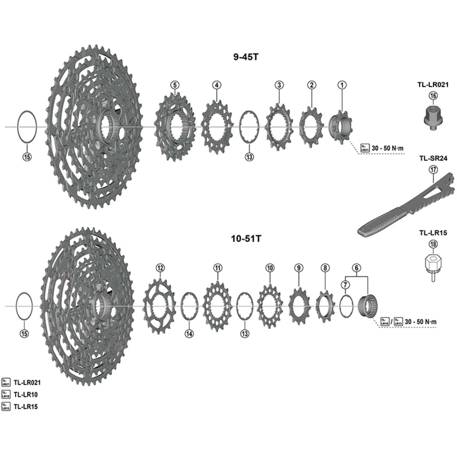 Shimano Spares CS-M9200 sprocket 11T D