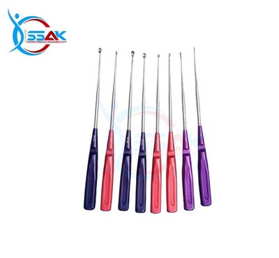 Cervical Bone Curettes Orthopedics Spine Surgical Instruments Best Quality 8 PCS