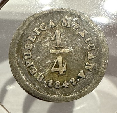 1842 1/4 Real Mexico Silver Coin - Mexico City Mint | eBay
