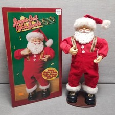 Working Rock Santa Collectibles Jingle Bell Rock Animated Santa Claus 1998