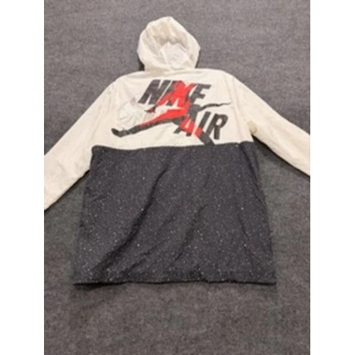 Mens Jordan Jumpman Nike Air Speckled Windbreaker Jacket White Black 1985 Medium image 6
