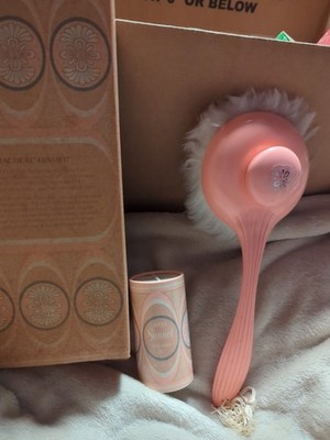 Vintage Pink Avon Fluff Puff perfumed talc dispenser 1960s
