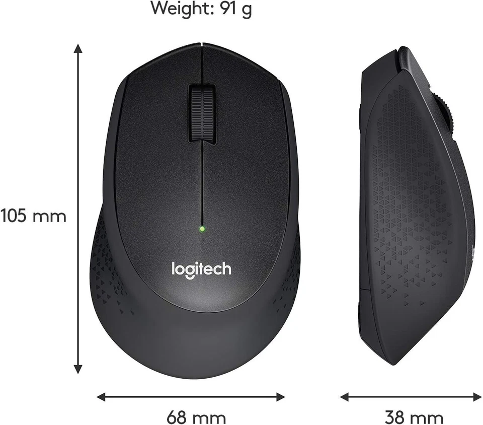 Logitech M330 SILENT PLUS Wireless Mouse, 2.4GHz with USB Nano Receiver, 1000 DP - Image 3 of 4