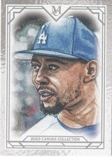 Mookie Betts 2023 Topps Museum Canvas Collection Reproduction Baseball Card #25