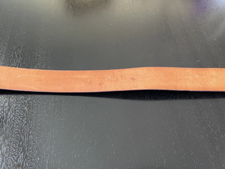 CINTURÓN VAQUERO OCCIDENTAL DE RAYA BORGOÑA AUTÉNTICO GENUINO SIN MARCA HECHO A MANO Foto 4 de 4