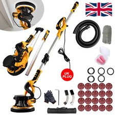 7 Speeds Drywall Sander 850W Electric Wall Sander Vacuum Attachment & LED Light