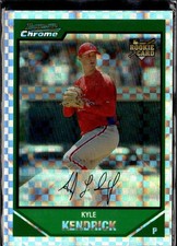 2007 Bowman Chrome KYLE KENDRICK #BDP47 X-Fractor #/299 RC