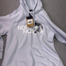 The North Face Women s Logo Hoodie Sweatshirt Light Gray Pullover NWT Size M