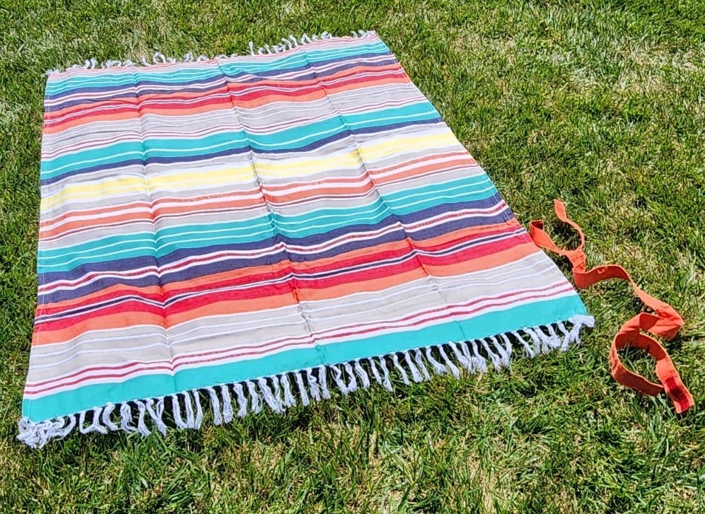 Picnic Or Camping 50"x58" Removable Strap Machine Wash