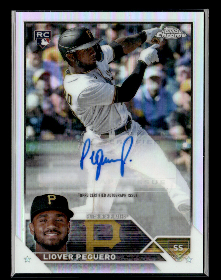 Liover Peguero 2023 Topps Chrome Refractor RC Auto 249/499