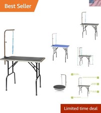 Non-Slip Foldable Dog Grooming Table - 30 Inch Adjustable with Easy Storage