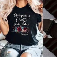 Women Basic T-Shirt Crew Neck 100 Cotton Short Sleeve Solid Plain Top Fitted USA