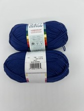 Cotton Yarn, 24/7 Lion Brand Mercerized Cotton Yarn Navy 110 set of 2 