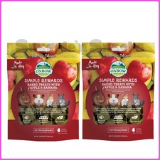 Oxbow Simple Rewards Timothy Treats Apple & Banana 85g x2  bulk +FlatRatePost