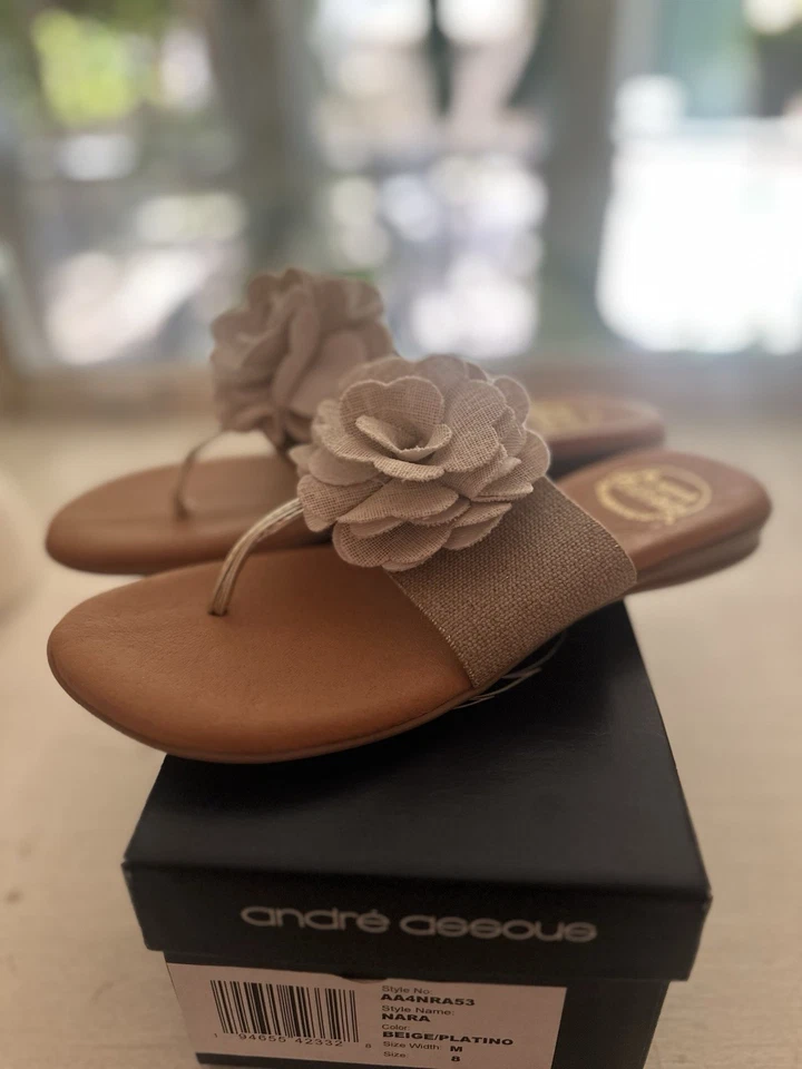 Sandalia Flor Andre Assous - Talla 8 Foto 2 de 3